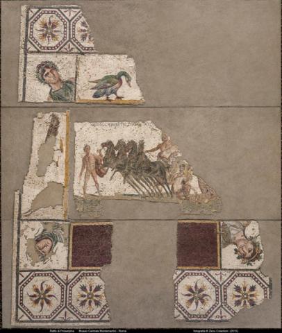 Mosaico con Ratto di Proserpina Mosaico policromo, Metà del II secolo d.C. Roma, Via Portuense,1885 Inv. MC 1235 ©Foto Zeno Colantoni
