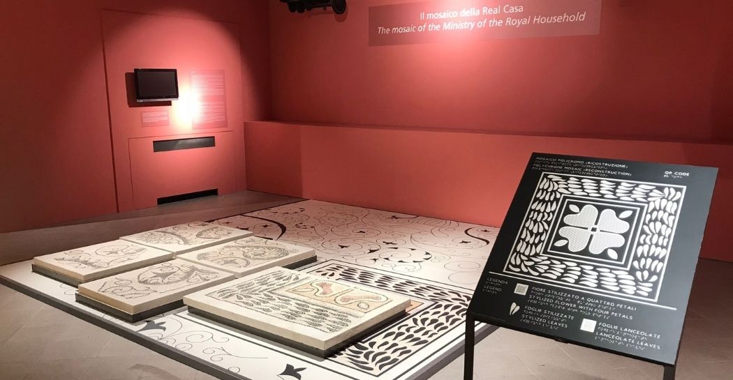 Il nuovo allestimento del mosaico della Real Casa Il nuovo allestimento del mosaico della Real Casa