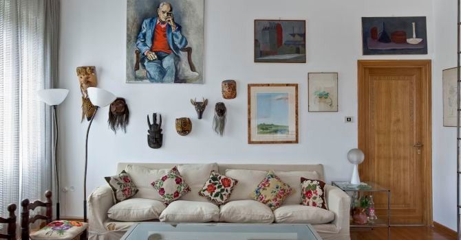 Foto casa Alberto Moravia - soggiorno