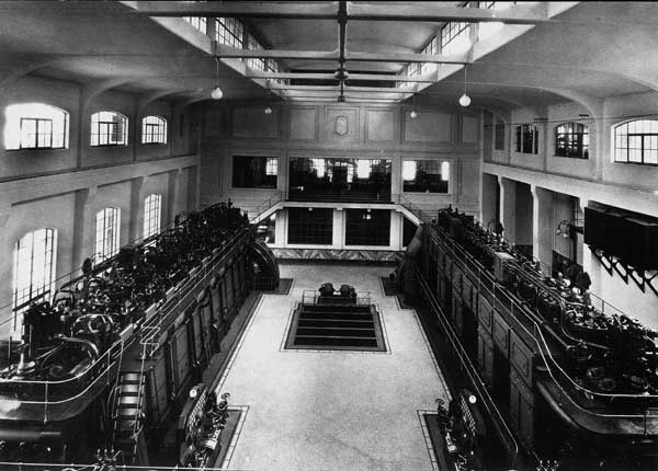 Interno della sala Macchine (1950 circa)