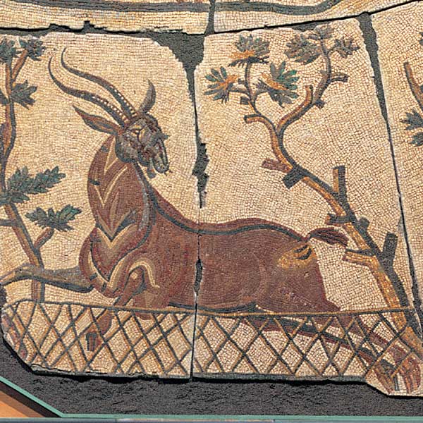 Mosaico con scene di caccia da Santa Bibiana, particolare