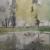 Gabriella Morbin - Villa Borghese - la Fontana Rotonda, acquerello su carta, cm 29x78, 2018