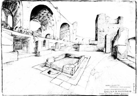 Maria Barosso_Resti del cortile occidentale degli Horrea Piperataria